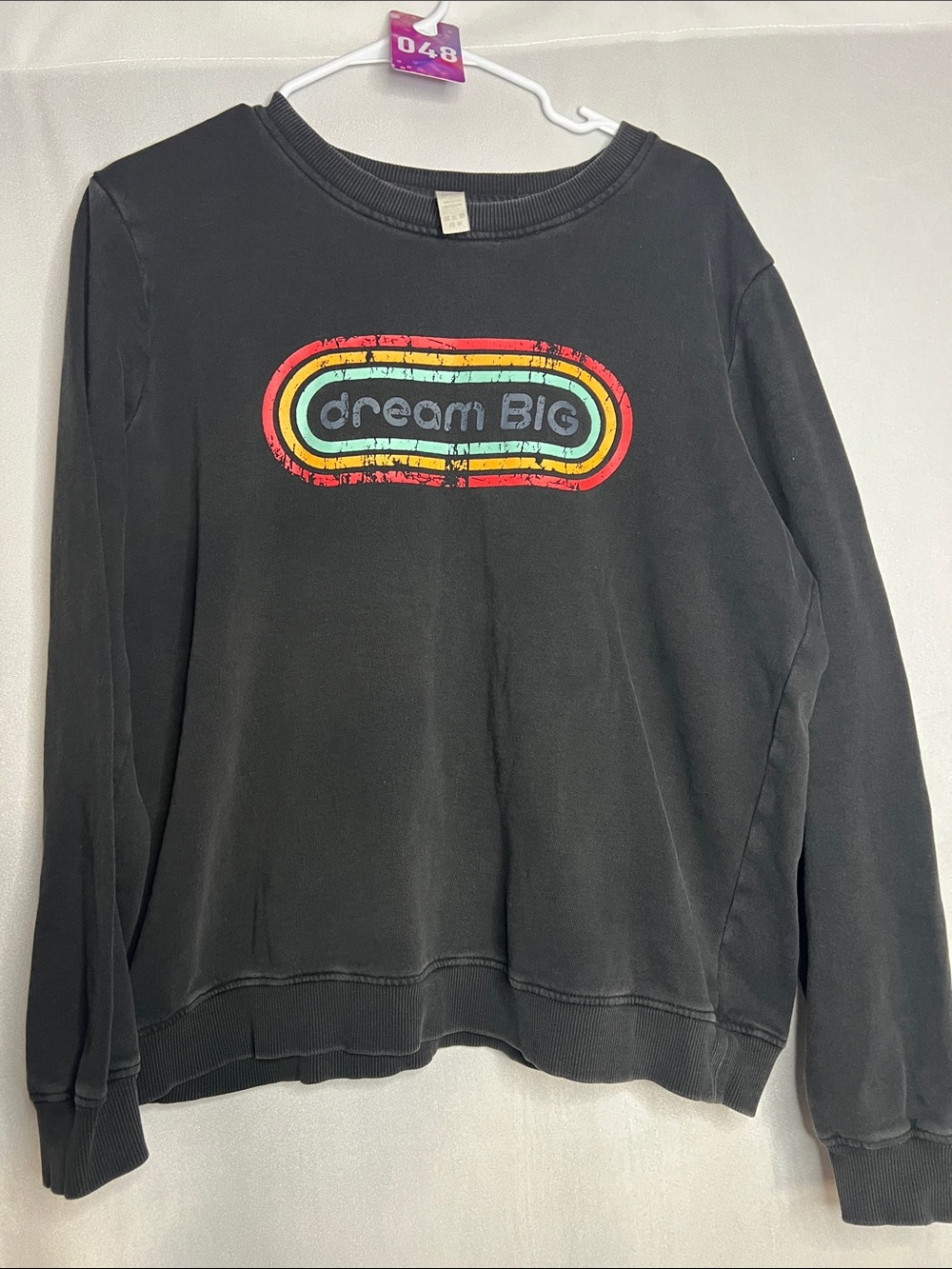 Ziya Active Large Black 'Dream Big' Graphic Sweatshirt - Women's Sweater PTP 24”